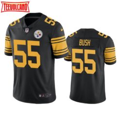 Pittsburgh Steelers Devin Bush Black Color Rush Limited Jersey