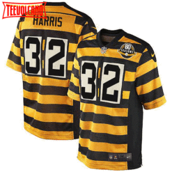 Pittsburgh Steelers Franco Harris Yellow 80th Anniversary Throwback Jersey