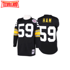 Pittsburgh Steelers Jack Ham Black Long Sleeves Throwback Jersey