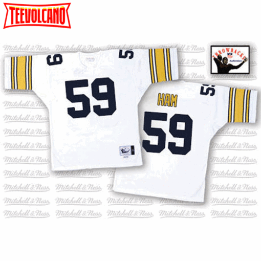 Pittsburgh Steelers Jack Ham White Throwback Jersey