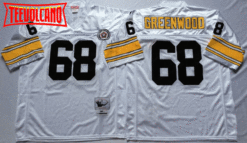 Pittsburgh Steelers LC Greenwood White Throwback Jersey