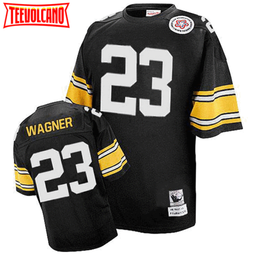 Pittsburgh Steelers Mike Wagner Black Throwback Jersey