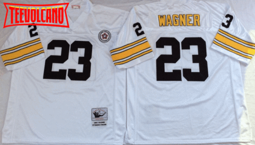 Pittsburgh Steelers Mike Wagner White Throwback Jersey