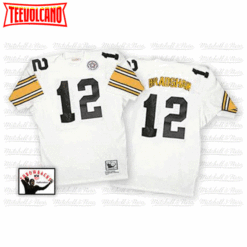 Pittsburgh Steelers Terry Bradshaw White Throwback Jersey