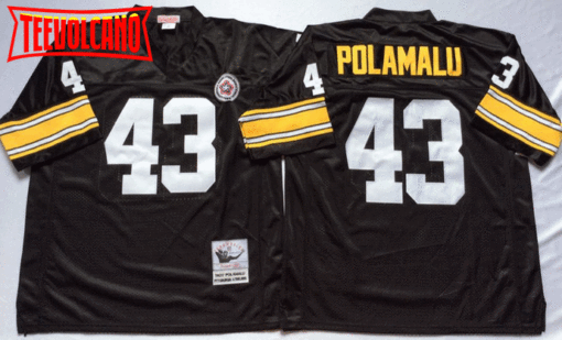 Pittsburgh Steelers Troy Polamalu Black Throwback Jersey