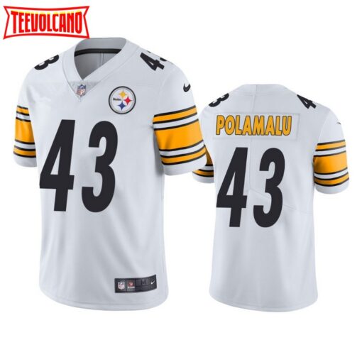 Pittsburgh Steelers Troy Polamalu White Limited Jersey