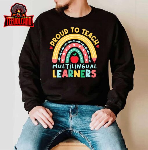 Proud To Teach Multilingual Learners Maestra Spanish Teacher T-Shirt