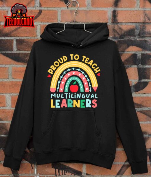 Proud To Teach Multilingual Learners Maestra Spanish Teacher T-Shirt