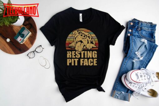 Resting Pit Face T-shirt, Pitbull Mom Shirt, American Pitbull Sweashirt