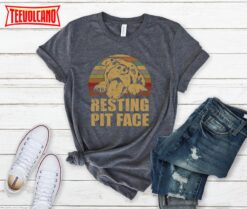 Resting Pit Face T-shirt, Pitbull Mom Shirt, American Pitbull Sweashirt