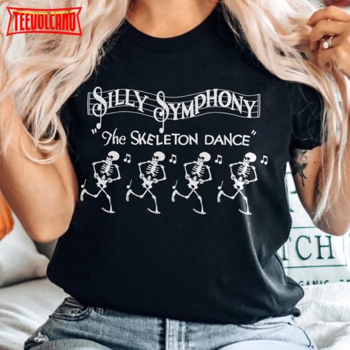 Retro Disney Silly Symphony The Skeleton Dance Halloween Shirt