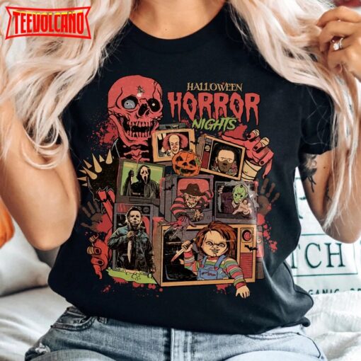 Retro Horror Night Shirt, Halloween Shirt, Vintage 90s Halloween Sweatshirt