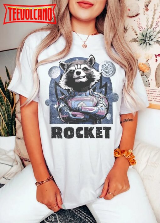 Retro Rocket Raccoon Shirt, Marvel Guardians Of The Galaxy 3 Shirt