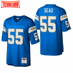 San Diego Chargers Junior Seau Light Blue Throwback Jersey