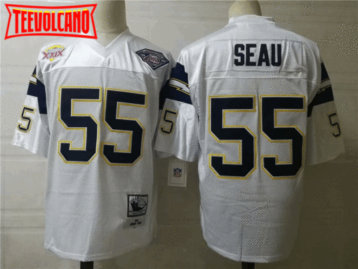 San Diego Chargers Junior Seau White 75th Anniversary Throwback Jersey