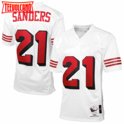 San Francisco 49ers Deion Sanders White 1994 Throwback Jersey