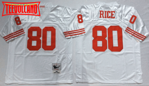 San Francisco 49ers Jerry Rice White Throwback Jersey