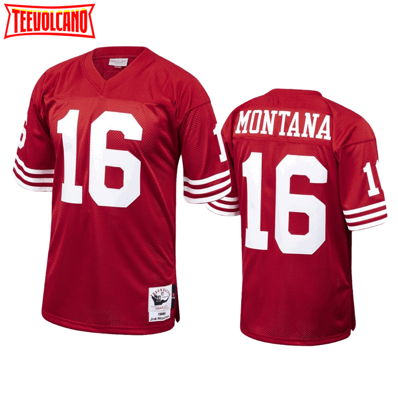 NFL San Fran 49ers 1989 Joe Montana Authentic Throwback Jersey 