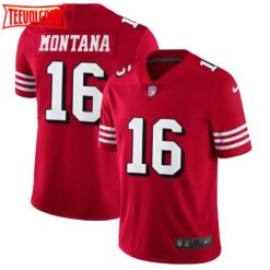 San Francisco 49ers Joe Montana Red Throwback Limited Jersey