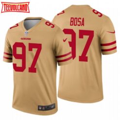 San Francisco 49ers Nick Bosa Gold Inverted Limited Jersey