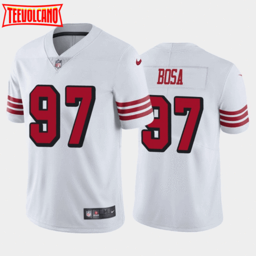 San Francisco 49ers Nick Bosa White Color Rush Limited Jersey