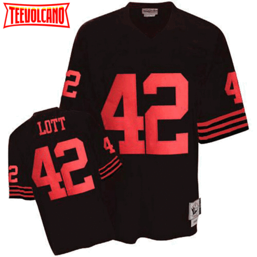 San Francisco 49ers Ronnie Lott Black Throwback Jersey