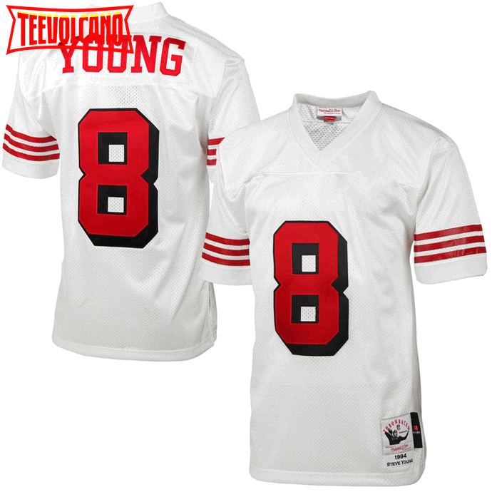San Francisco 49ers Steve Young White 1994 Throwback Jersey