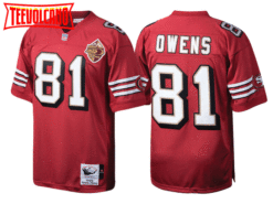 San Francisco 49ers Terrell Owens Red 1996 50th Anniversary Throwback Jersey
