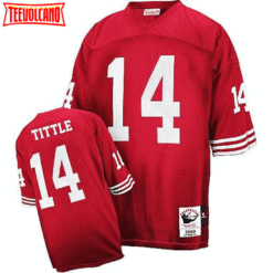 San Francisco 49ers YA Tittle Red 1989 Throwback Jersey