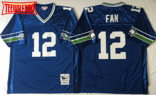 Seattle Seahawks 12 Fan Royal Throwback Jersey