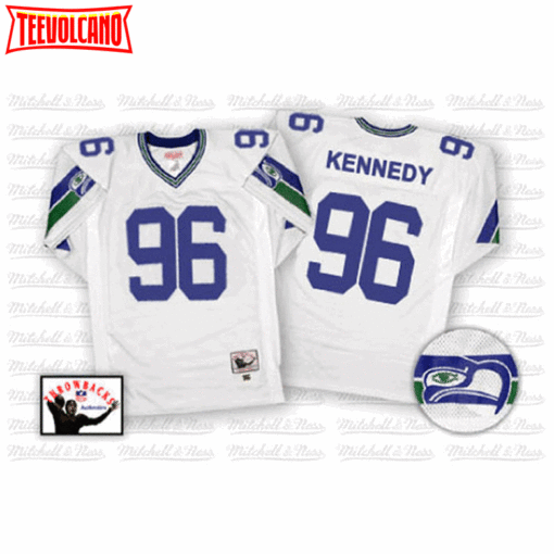 Seattle Seahawks Cortez Kennedy White Throwback Jersey