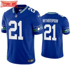 Seattle Seahawks Devon Witherspoon Royal Throwback Limited Jersey