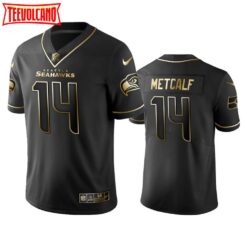 Seattle Seahawks D.K. Metcalf Black Golden Limited Jersey