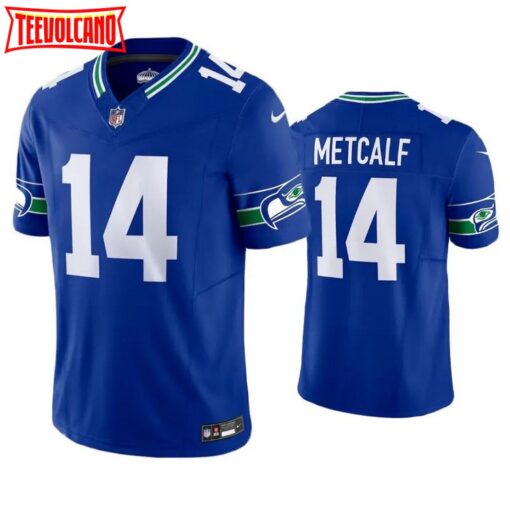 Seattle Seahawks DK Metcalf Royal Throwback Limited Jersey