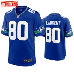 Seattle Seahawks Steve Largent Royal Throwback Limited Jersey