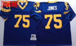 St Louis Rams Deacon Jones Blue Throwback Jersey