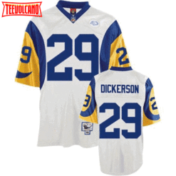 St Louis Rams Eric Dickerson White 1985 Throwback Jersey