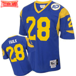 St Louis Rams Marshall Faulk Blue 1999 Throwback Jersey