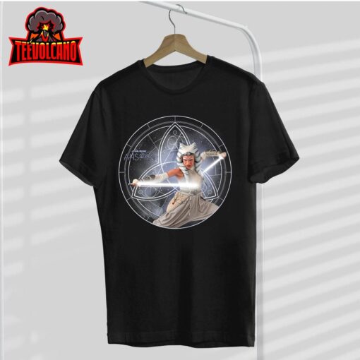 Star Wars Ahsoka Part 5 White Costume Lightsabers & Star-Map T-Shirt