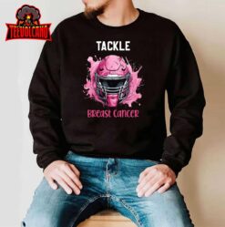 Tackle Breast Cancer Awareness Pink Ribbon Football Boy Kids T-Shirt