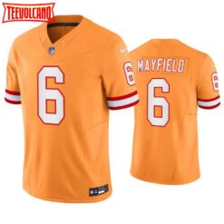 Tampa Bay Buccaneers Baker Mayfield Orange Throwback Limited Jersey