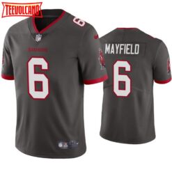 Tampa Bay Buccaneers Baker Mayfield Pewter Limited Jersey