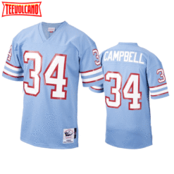 Tennessee Oilers Earl Campbell Blue 1980 Throwback Jersey