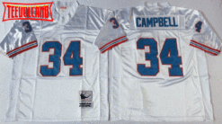 Tennessee Oilers Earl Campbell White Throwback Jersey