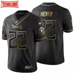 Tennessee Titans Derrick Henry Black Golden Limited Jersey