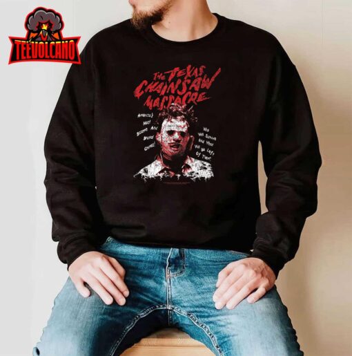 Texas Chainsaw Massacre Leatherface Word Crown T-Shirt