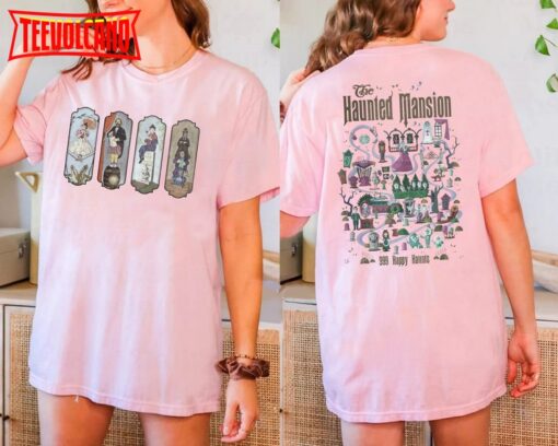 The Haunted Mansion Map Comfort Color Shirt, Retro Disney Halloween Shirt