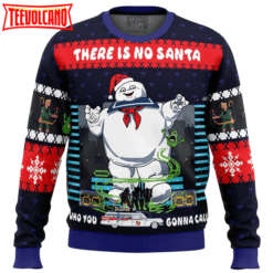 There Is No Santa Ghostbusters Ugly Christmas Sweater