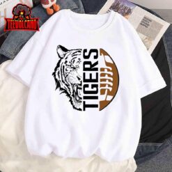 Tigers Swash School Spirit Orange Black Football Sports Fan T-Shirt