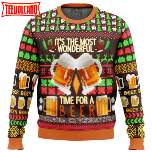 Time for a Beer Ugly Christmas Sweater